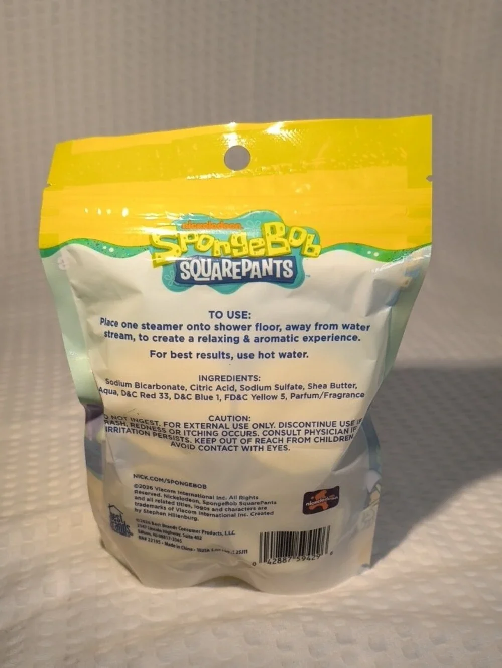 SpongeBob Shower Steamer Melts Set Of 4